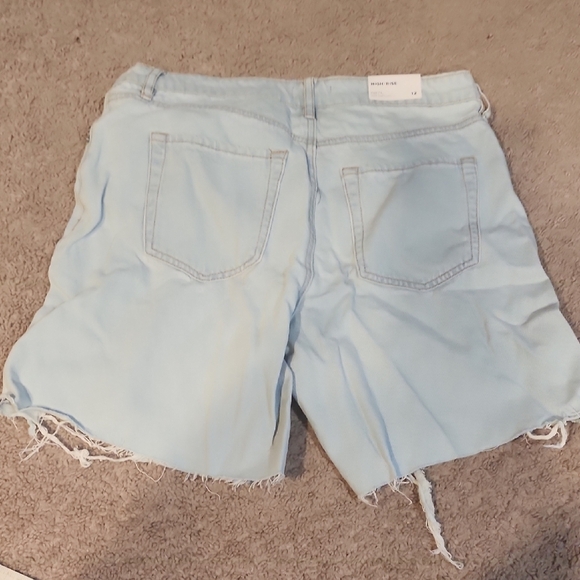 Rue21 Blue Distressed Jean Shorts with Frayed Hem - Picture 6 of 6
